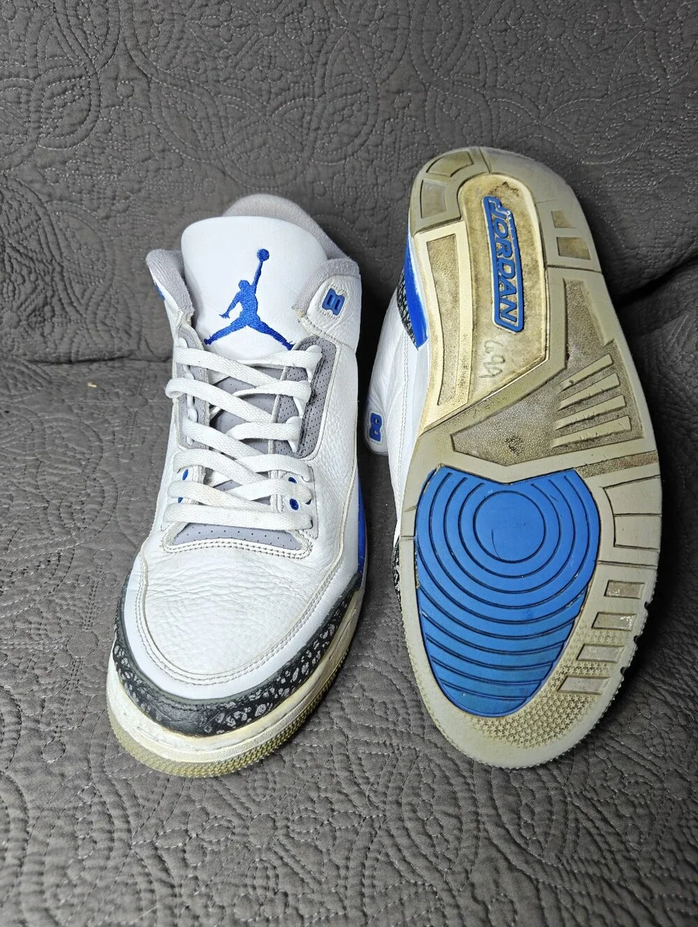 Nike Air Jordan 3 Retro Mid Racer Blue Basketball Sneakers Men's Shoes Size 13